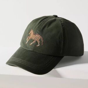 Needlepoint Icon Waxed Canvas Baseball Cap